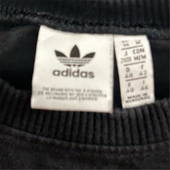 Adidas Originals Men’s Black Tee Size M Crew Neck Solid Logo - Picture 5 of 7